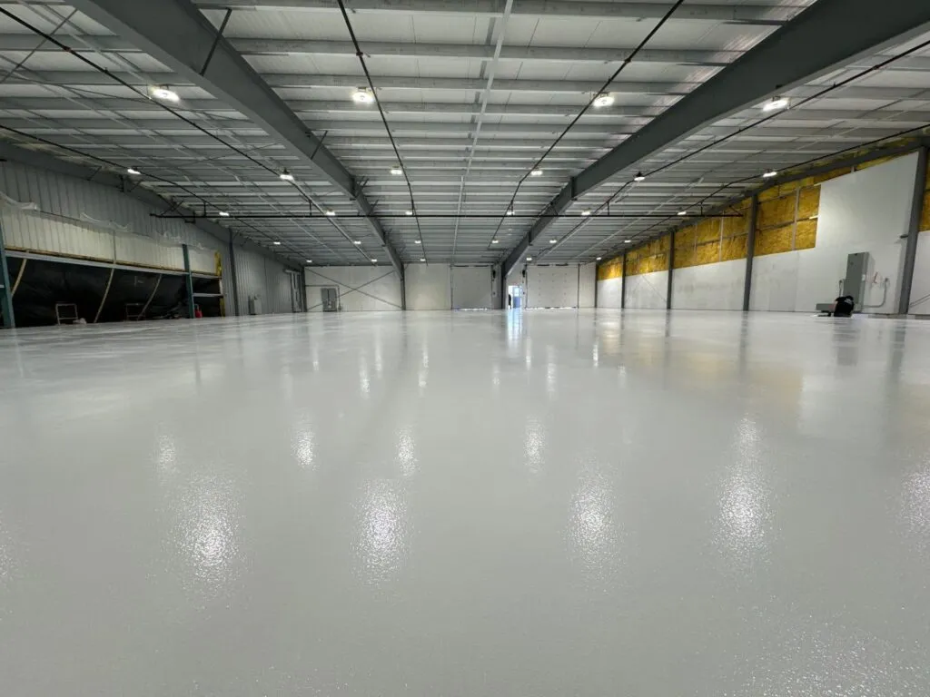 Commercial epoxy flooring project in a Sydney warehouse