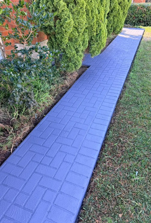The same pathway after sealing in grey