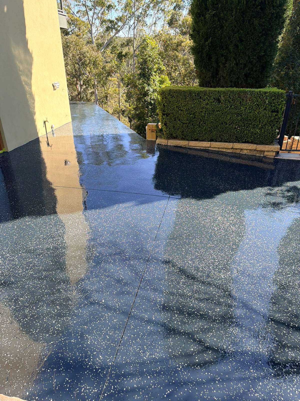 Outdoor epoxy coating around a Sydney home