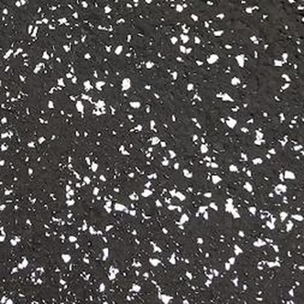 BLACK PEBBLE flake epoxy floor on Lightbox Grey base coat