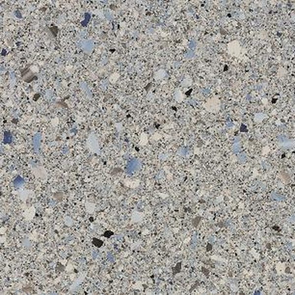 BLUE STONE flake epoxy floor on Lightbox Grey base coat