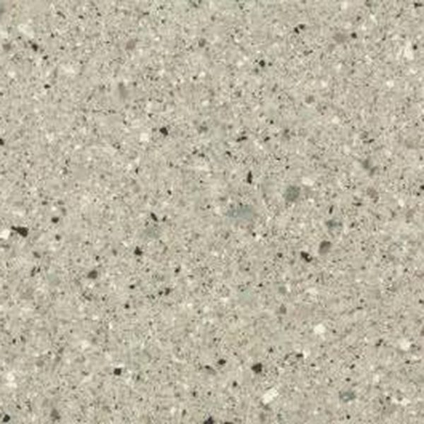 GREEN STONE flake epoxy floor on Lightbox Grey base coat