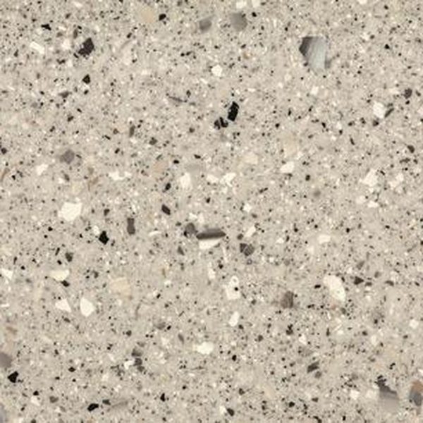 GREY STONE flake epoxy floor on Lightbox Grey base coat