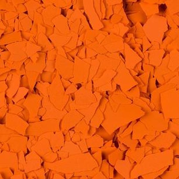 ORANGE flake epoxy floor colour