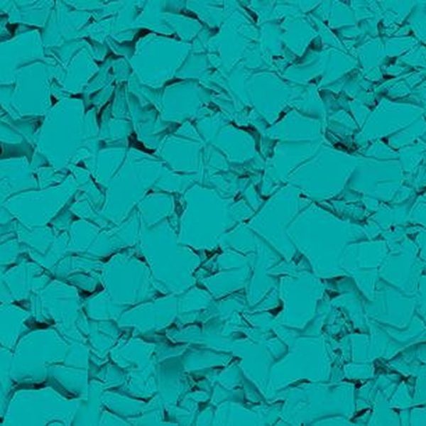 TEAL flake epoxy floor colour